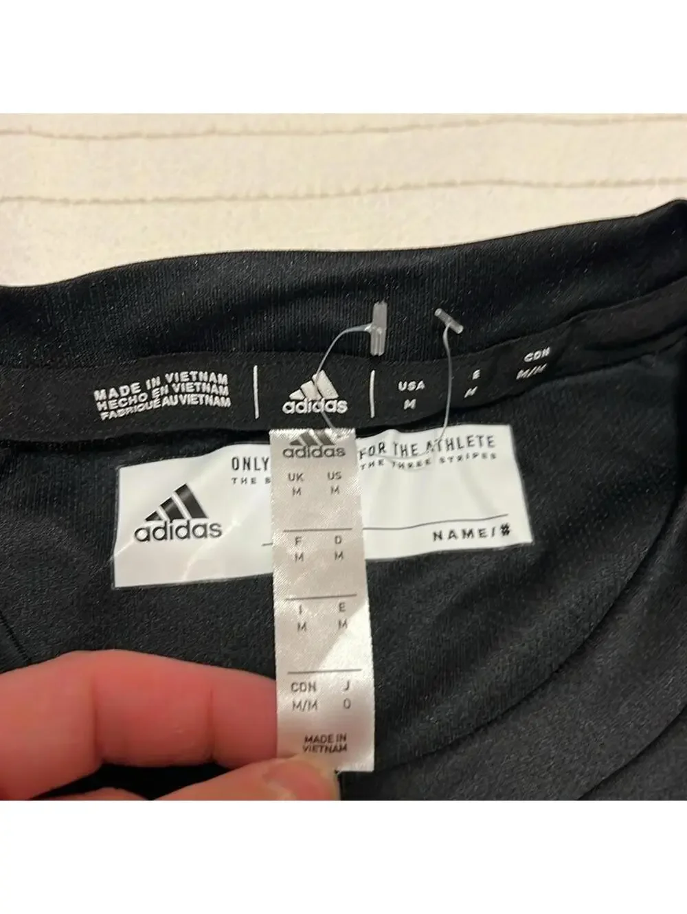 Adidas Climalite Black Crew Neck Performance Tee Men's Medium